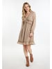 DreiMaster Vintage Damen Kleid in Beige Braun