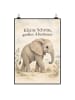 Mr. & Mrs. Panda Wandbild Elefant friedlich Design mit Spruch in Weiß