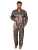 NORMANN atin Pyjama durchknöpfbareSchlafanzug - 77588 in anthrazit
