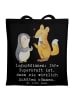 Mr. & Mrs. Panda Tote Bag Logopädin Superkraft mit Spruch in Schwarz