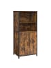 VASAGLE Bücherregal Barnet in Braun-Schwarz - (B)60 x (H)124.5 x (T)35 cm