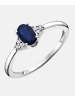 Diamant L'éternel Ring aus 375 Weißgold mit Diamant mit Saphir