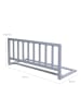 roba Bettschutzgitter 90 cm Holz taupe/grau Rausfallschutz