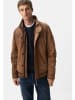 Camel Active Gefütterte Lederjacke mit zwei Innentaschen in Braun