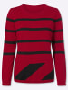 Heine Pullover in rot-schwarz-gemustert