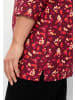 sheego 3/4-Arm-Shirt in weinrot-gemustert