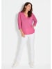 GOLDNER Shirt Modisches 3/4-Arm-Oberteil in pink