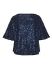LASCANA Paillettenshirt in dunkelblau