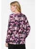 GOLDNER Elegantes Blusenshirt mit V-Ausschnitt in beere / gemustert