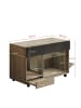 ABRIHOME Katzenkloschrank in Eichenholzfarbe - 100×45.5×67cm