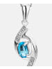 Diamant L'éternel Halskette aus 375 Weißgold mit Diamant mit Topas