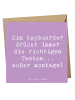 Mr. & Mrs. Panda Deluxe Karte Spruch Keyboarder Fehler mit Spruch in Lavendeltraum