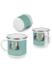 Mr. & Mrs. Panda Camping Emaille Tasse 12 Hochzeitstag Nickelhoc... in Meeresbrise