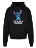 F4NT4STIC Heavy Hoodie Disney Lilo & Stitch Trouble Maker Hooded Sweater in schwarz