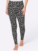WITT WEIDEN Leggings in schwarz-anthrazit-bedruckt