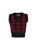 myMo ROCKS Vest in black burgundy