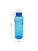 elasto Trinkflasche Carve "Refresh" in blau - 1 l