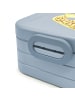 Mr. & Mrs. Panda Bento Box Giraffe Kind Motiv mit Spruch in Blau Pastell