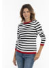 usha BLUE LABEL Damen Strick Pullover in Weiss Mehrfarbig