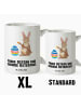 Mr. & Mrs. Panda XL Tasse Hase Eier Malen mit Spruch in Weiß