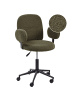 Beliani Bürostuhl MORAGA in Grün/Schwarz - (W) 58 x (H) 80 x (L) 58 cm
