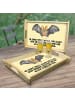 Mr. & Mrs. Panda Tablett Holz Fledermaus Flügel mit Spruch in Gelb Pastell