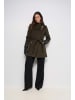 Salsa Jeans Wollmantel Button Detail in Dark Green V1