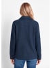 GOLDNER Kurzgröße:  Hemdjacke in Bouclé-Optik in marine / gemustert