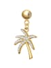 Glanzstücke München Charm Palme aus Sterling Silber mit Zirkonia in gelbgold