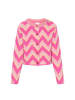 IZIA Cardigan in pink multicolor
