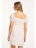 myMo Damen Minikleid Kurzarm in Weiss