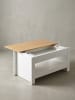 KADIMA DESIGN Couchtisch / Eiche 85x47x45 cm Wohnzimmertisch mit Stauraum