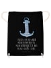 Mr. & Mrs. Panda Beutel Anker Blau mit Spruch in Schwarz