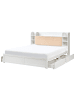 Beliani 6-tlg Doppelbett BIZOU in Weiß/Beige