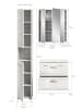 ebuy24 Badmöbelset Ice (3-teilig) Weiß 105 x 46 cm