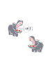 Alexander York Ohrstecker HIPPO hrrrr in 925 Sterling Silber, 2-tlg. in gray
