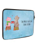 Mr. & Mrs. Panda Laptop Tasche Glühschwein Sause mit Spruch in Eisblau
