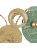 Beliani Wandobjekt HELIUM in Gold/Grün - (W) 73 x (H) 45 x (L) 5 cm