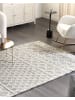 Beliani Geflochtener Teppich SOLHAN in Beige/Grau - (W) 160 x (L) 230 cm