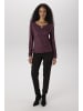 Aniston SELECTED Langarmshirt in pink-schoko