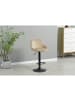 home24 home24 Barstuhl aus Metall und Textil im modernen Stil im 2er-Set in Beige