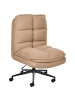 Beliani Chefsessel ADDISON in Beige/Schwarz - (W) 56 x (H) 98 x (L) 56 cm