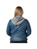 Mauritius Lederjacke Lammnappa Kapuze in Blau