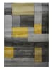 KADIMA DESIGN Geometrischer Teppich in aktuellen Trendfarben in Gelb-Grau