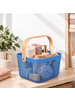 relaxdays Aufbewahrungskorb in Dunkelblau - (B)26x (H)17,5 x (T)24,5 cm