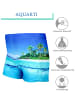 Aquarti Jungen Badehose Gestreift mit Motiven in blau