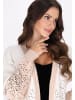 faina Damen Cardigan in Wollweiss Beige