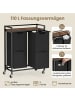 VASAGLE Wäschekorb Brenta in Schwarz-Braun - (B)32 x (H)93 x (T)63 cm