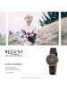 Regent Armbanduhr-Analog schwarz mittel (ca. 33mm) Regent Lederarmband