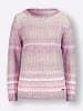 WITT WEIDEN Langarm-Pullover in taupe-orchidee-gestreift